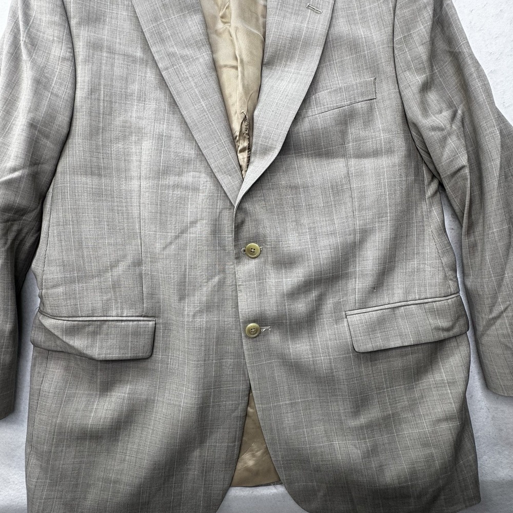 Ralph Lauren 100% Wool Blazer Mens 46R Made In Canada Grey Single Breasted Lined - Picture 4 of 12